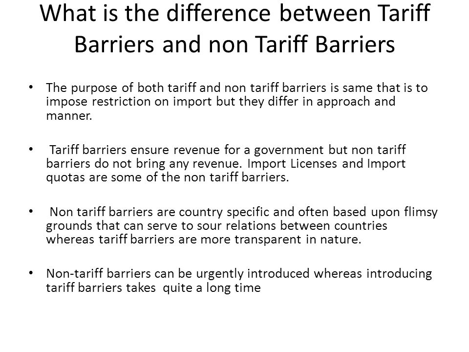 Why some countries impose restrictions or barriers to international trade